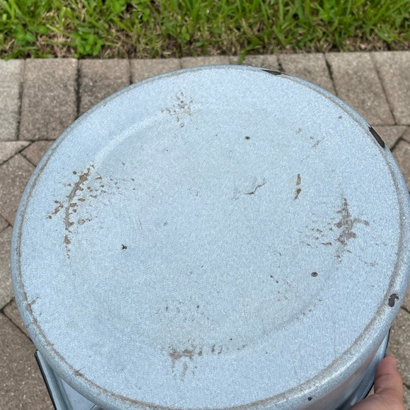 Vintage Blue Grey Granitewear Pot Two Handles Farmhouse Cookwear - Picture 3 of 3